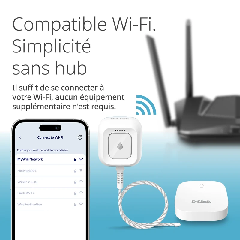 D-Link Expandable Smart Wi-Fi Water Leak Sensor Starter Kit (SW-A11KT) plus D-Link Wi-Fi Smart Plug (PM-01M) - Special Bundle