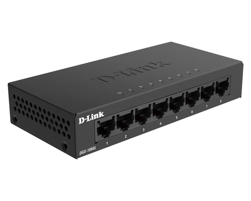 8 Port Gigabit Metal Unmanaged Desktop Switch - DGS-108GL