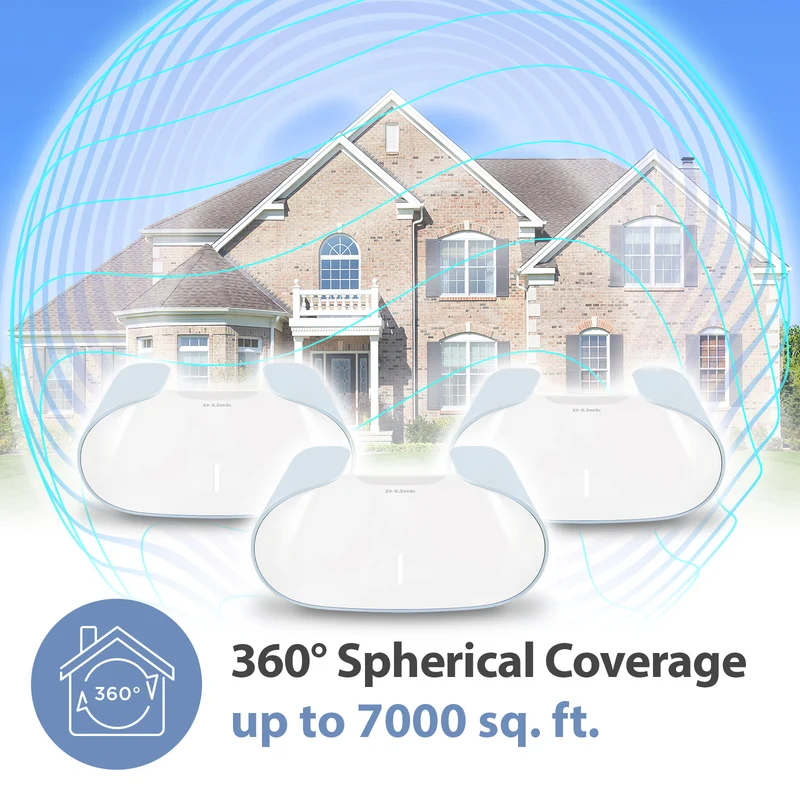 D-Link AQUILA PRO AI AX3000 Wi-Fi 6 Smart Mesh System (3-Pack) - M30/3