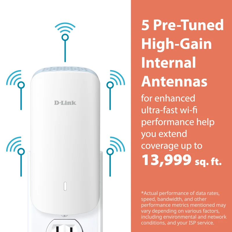 D-Link AQUILA PRO AI AX3000 Wi-Fi 6 Smart Mesh Extender - E30