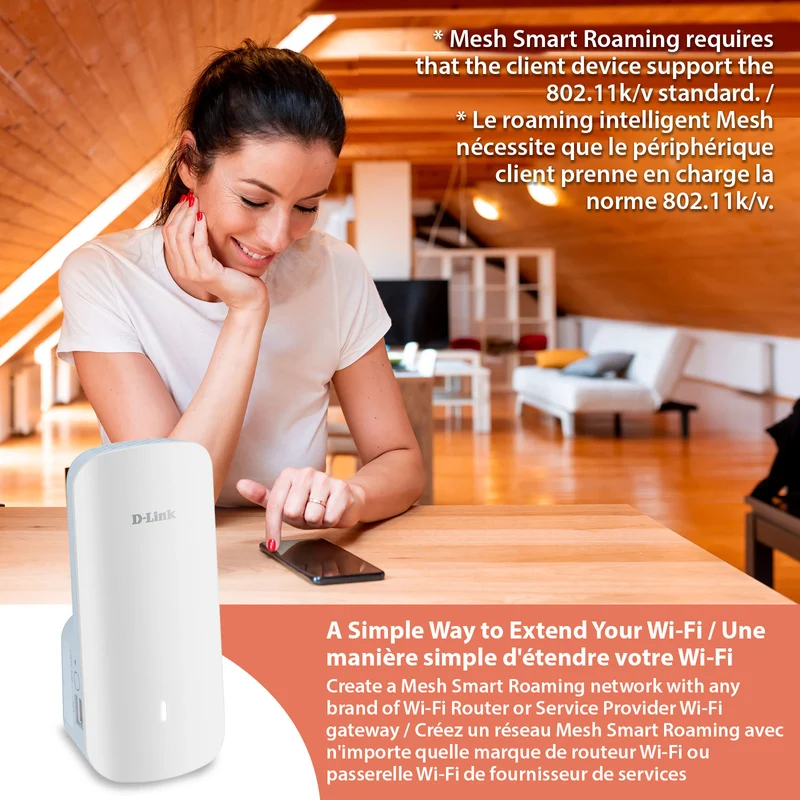 [Certified Open Box] AQUILA PRO AI AX3000 Wi-Fi 6 Smart Mesh Extender - E30/RE