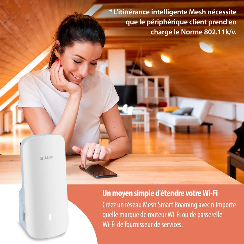 [Certified Open Box] AQUILA PRO AI AX3000 Wi-Fi 6 Smart Mesh Extender - E30/RE