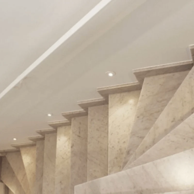 Balise LED Encastrable Ronde 3W 220V 34° Blanche IP20 pour Escaliers