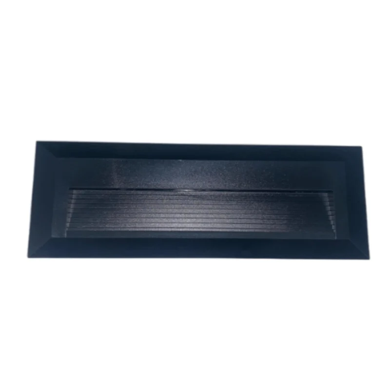 Balise LED en Saillie Rectangle 3W 220V 65° Noire IP65 pour Escaliers