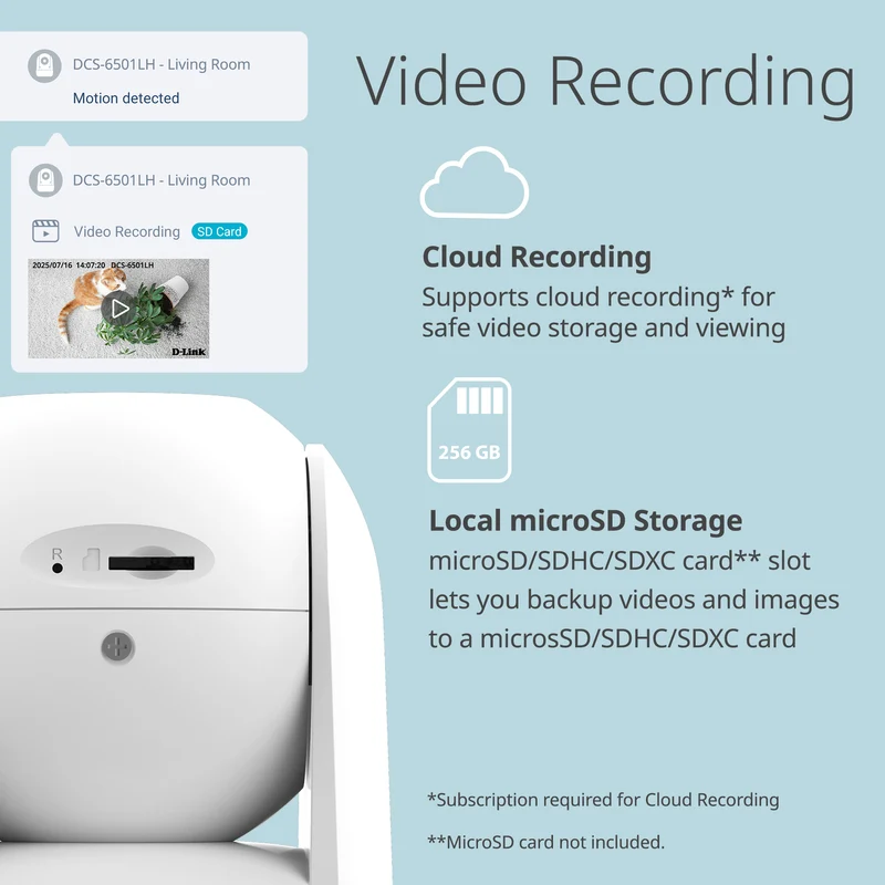 2K Pan & Tilt Wi-Fi 6 Camera - DCS-6501LH