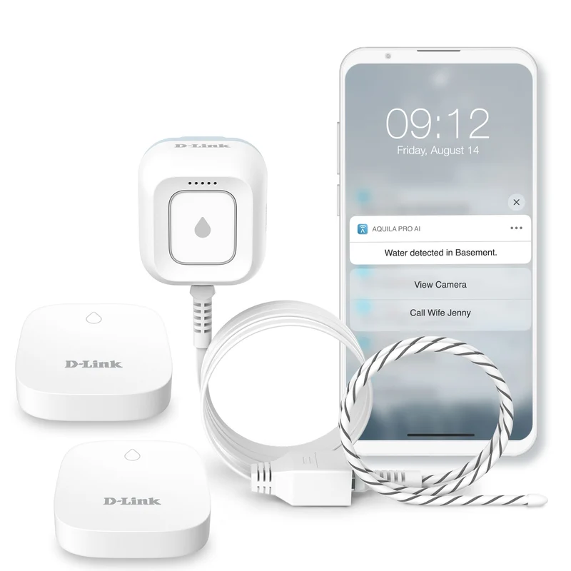 Expandable Smart Wi-Fi Water Leak Sensor Starter Kit Plus - SW-A12KT