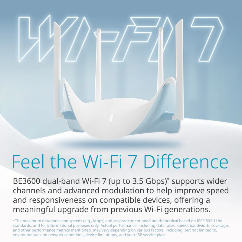D-Link BE3600 Dual-Band Wi-Fi 7 Smart Router - R36
