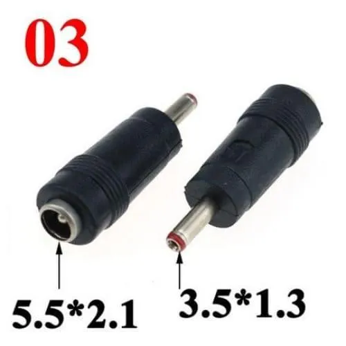 Adaptateur DC 5.5x2.1mm avec embouts