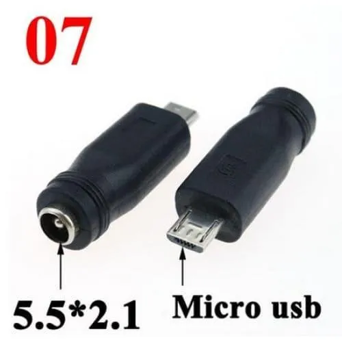 Adaptateur DC 5.5x2.1mm avec embouts