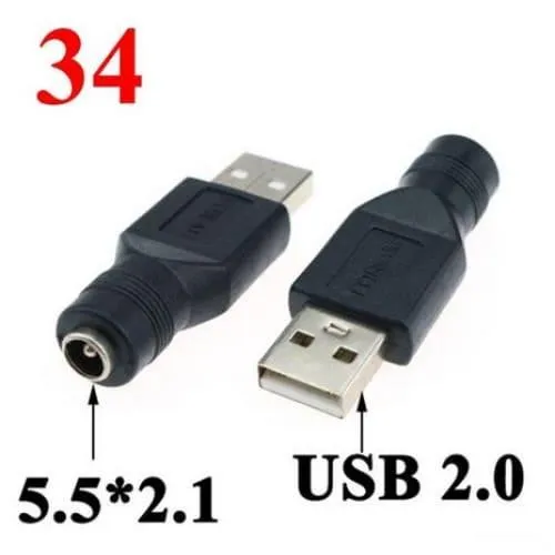 Adaptateur DC 5.5x2.1mm avec embouts