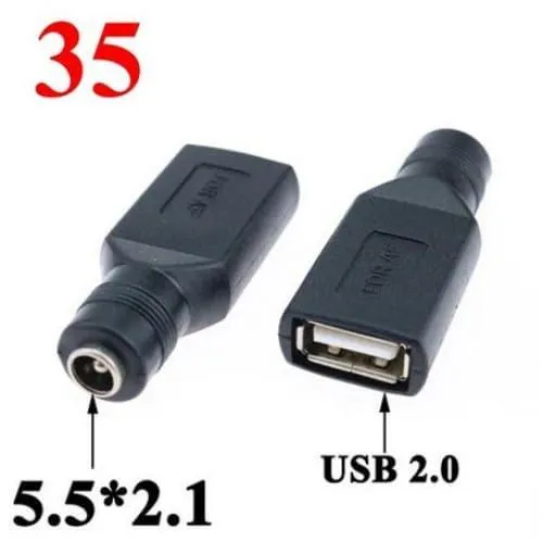 Adaptateur DC 5.5x2.1mm avec embouts