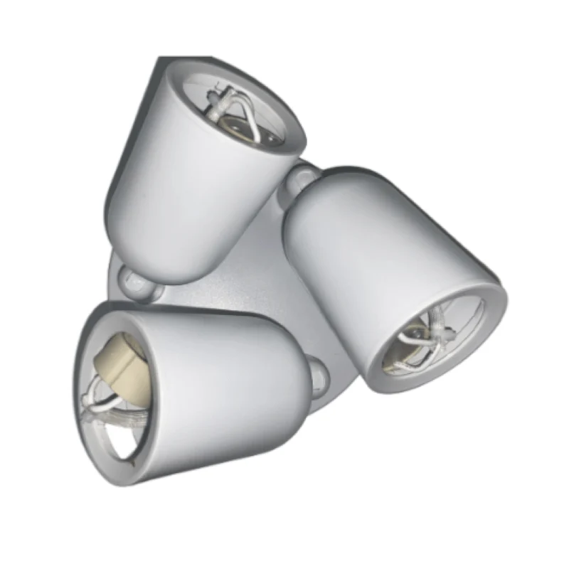 Spot LED en saillie Triple Orientable BLANC pour ampoule GU10