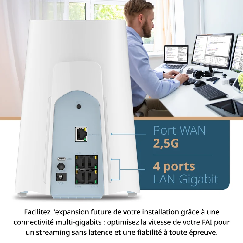 D-Link AX6000 Wi-Fi 6 Mesh VPN Business Router (DBR-560), 2.5 Gbps WAN, Enterprise-Grade Security Features, VPN, SPI Firewall, Mesh Expandable, USB-C File Sharing, Hybrid or Remote Work ready