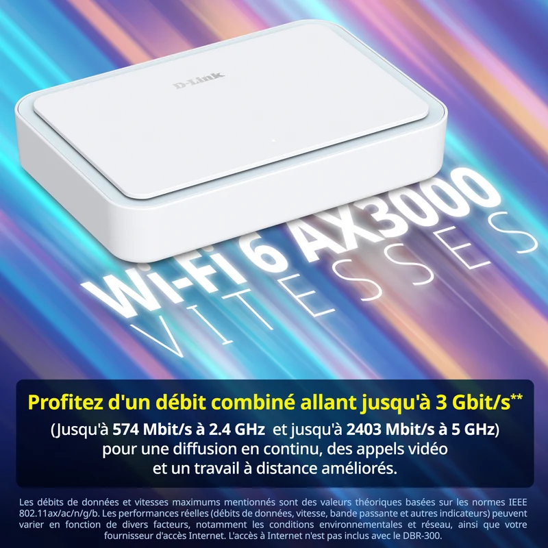 D-Link AX3000 Wi-Fi 6 Portable VPN Travel Router (DBR-330), Multi-WAN, Business-Grade Security, VPN, SPI Firewall, File Sharing, Compact WiFi Hotspot for Public WiFi Sharing, Remote Work, RV, Hotel