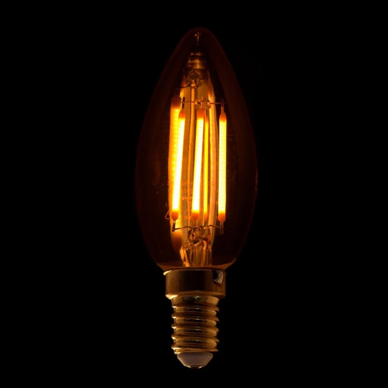 Ampoule LED E14 Filament 4W C35 Bougie - Pack de 10