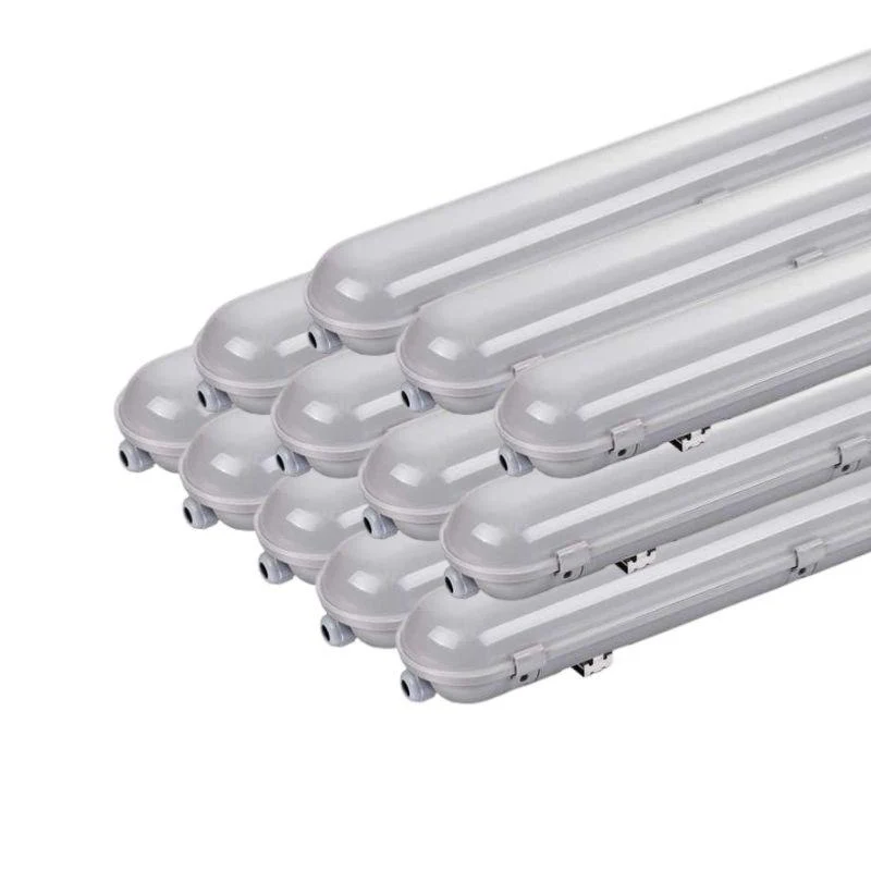 Pack de 12 - Réglette LED étanche pour Tube LED T8 120cm IP65
