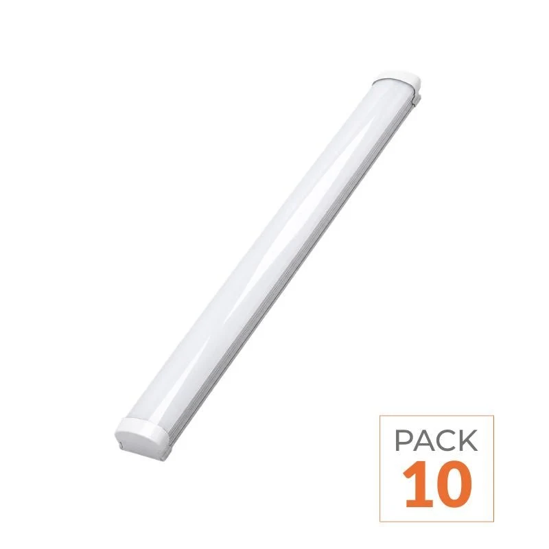 Réglette LED étanche 120cm 36W IP65 - Pack de 10