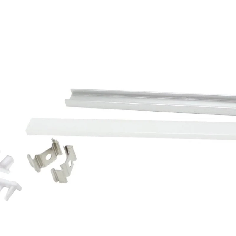 Profilé Aluminium 2m pour Ruban LED avec Couvercle Blanc Opaque - Pack de 5