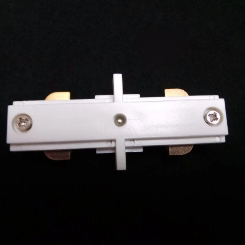Connecteur Droit Rail Monophasé BLANC