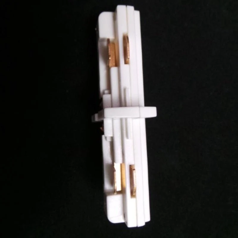 Connecteur Droit Rail Monophasé BLANC