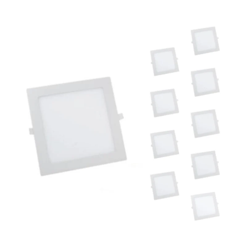 Spot LED Extra Plat Carré 24W Blanc - Pack de 10