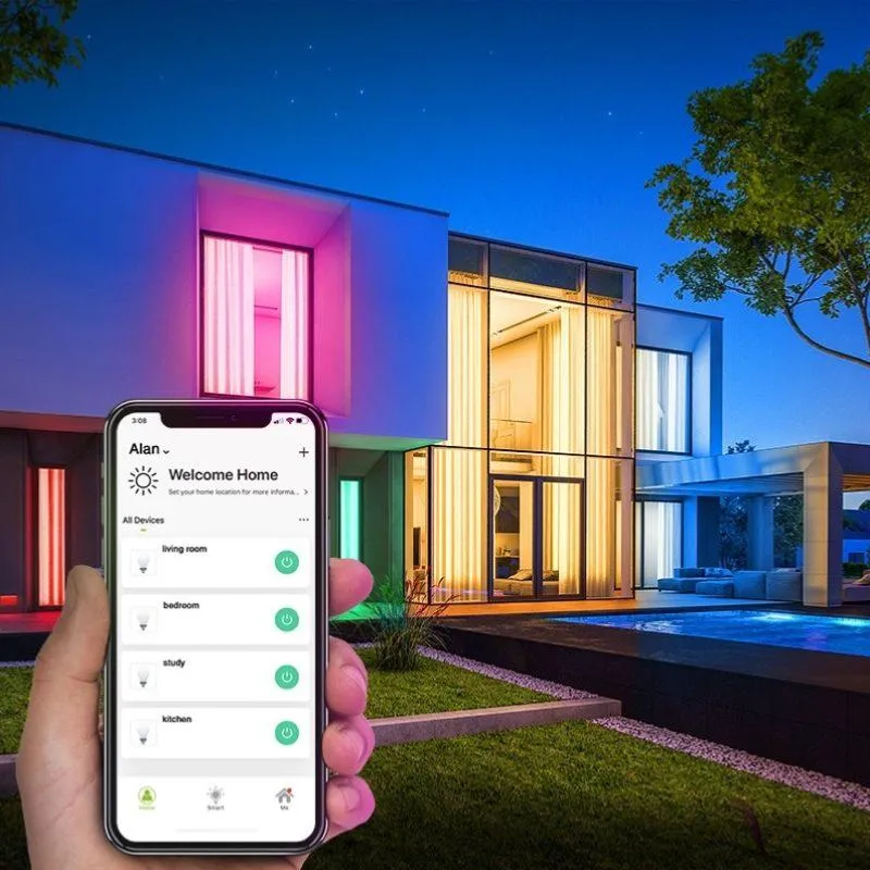 Ampoule LED Connectée WiFi E27 11W G95 RGBW (Lot de 5)