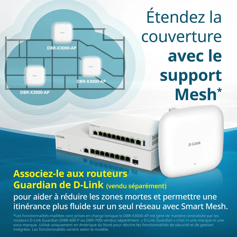 D-Link Guardian 700 Pro Multi-Gig Router with SFP (DBR-700), Premium Router with Multi-WAN Failover, SPI Firewall, 8x 2.5GbE LAN with SFP, VPN, and Centralized Access Point Management (up to 15 APs)
