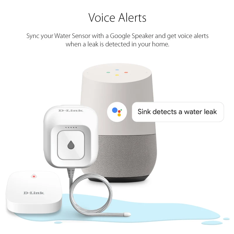Whole Home Smart Wi-Fi Water Leak Sensor Starter Kit - DCH-S1621KT