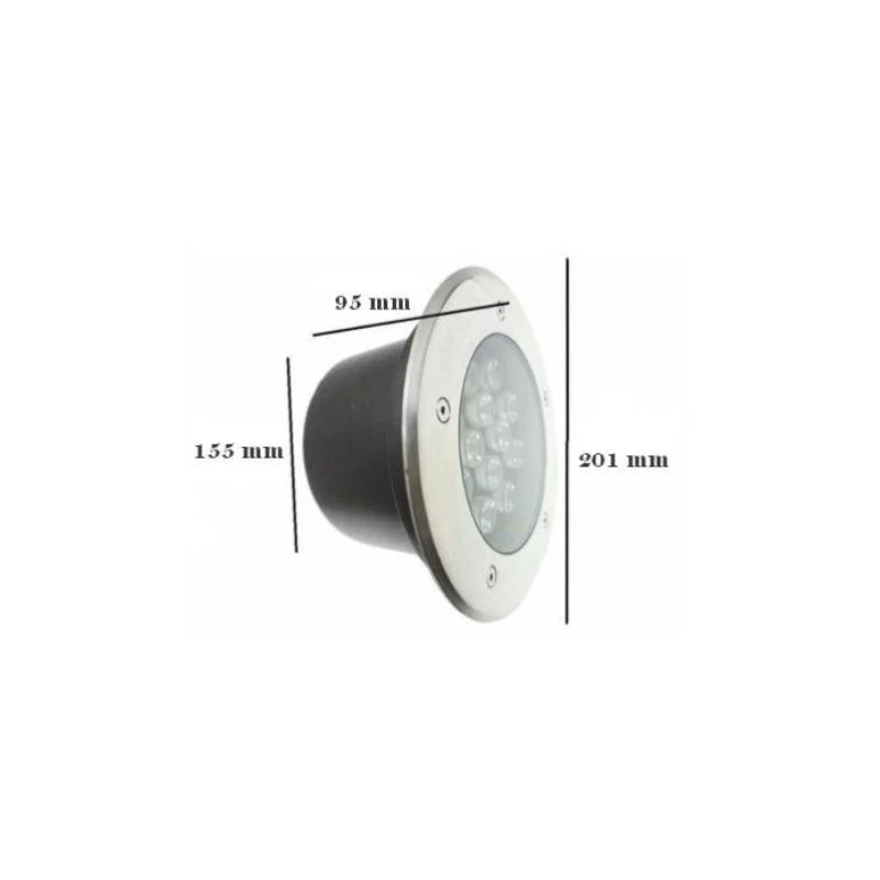 Spot LED Extérieur Encastrable IP65 220V Sol 12W 60°