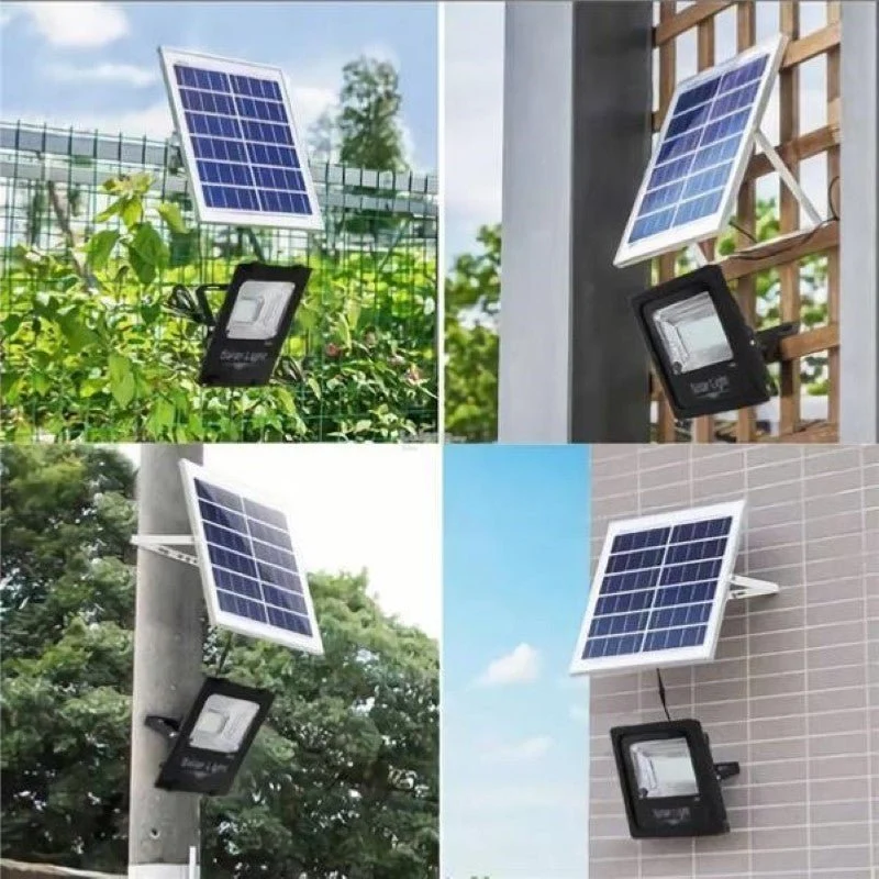 Projecteur Solaire LED 15W Dimmable avec Détecteur (Panneau Solaire + Télécommande Inclus)