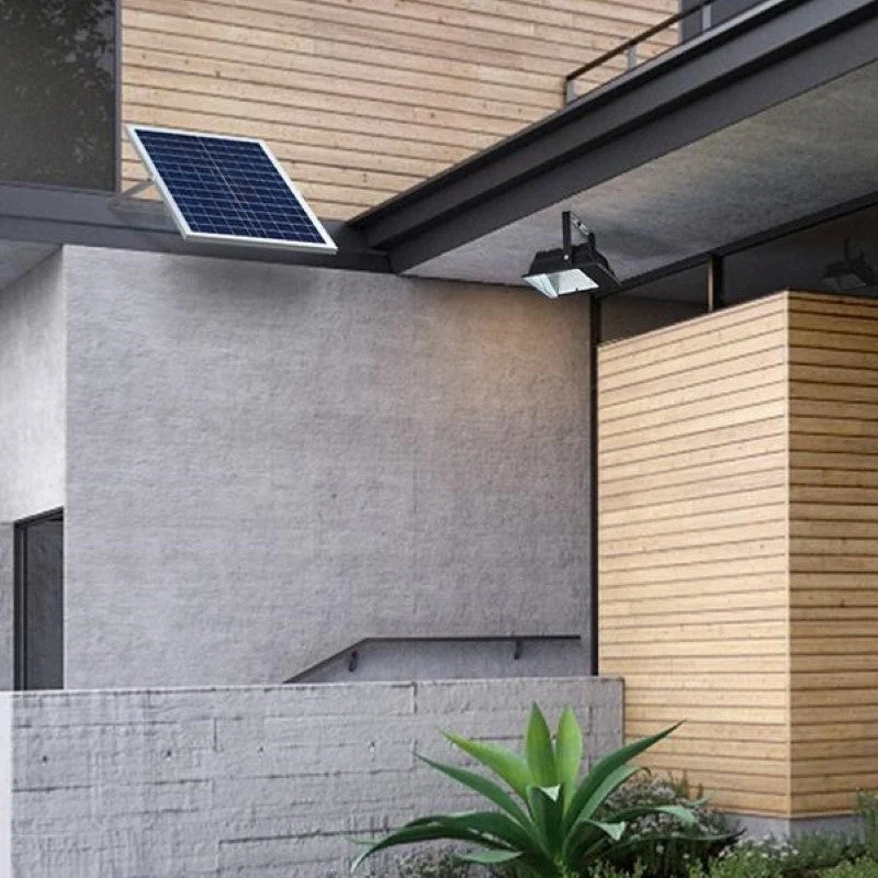 Projecteur Solaire LED 15W Dimmable avec Détecteur (Panneau Solaire + Télécommande Inclus)