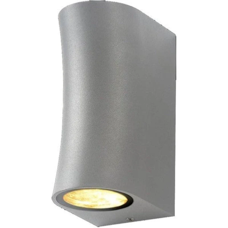 Applique Murale Argent LED IP44 pour 2 ampoules GU10
