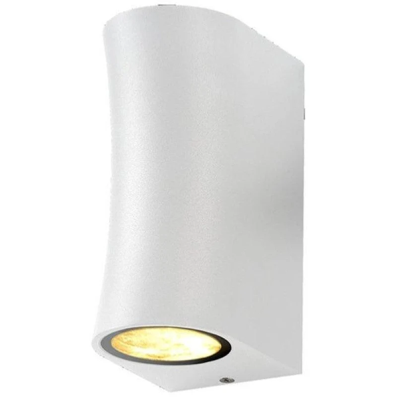 Applique Murale Blanche LED IP44 pour 2 ampoules GU10