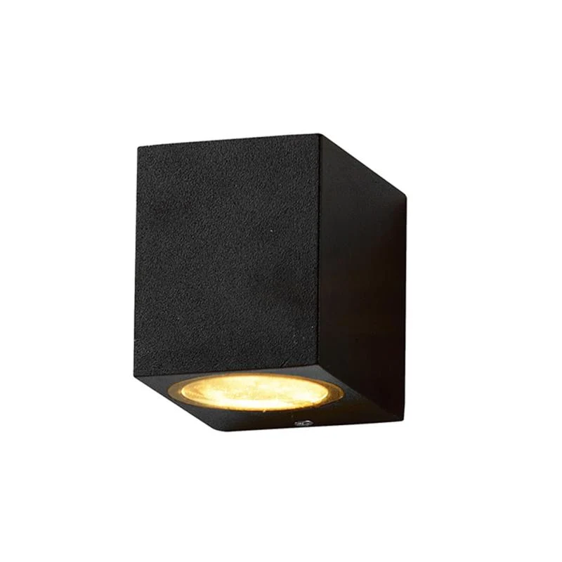 Applique Murale Noire LED Rectangulaire IP44 pour ampoules GU10