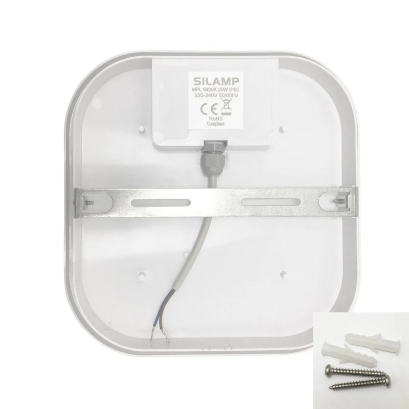 Pack de 10 - Applique LED Murale 20W Blanche Carré IP65