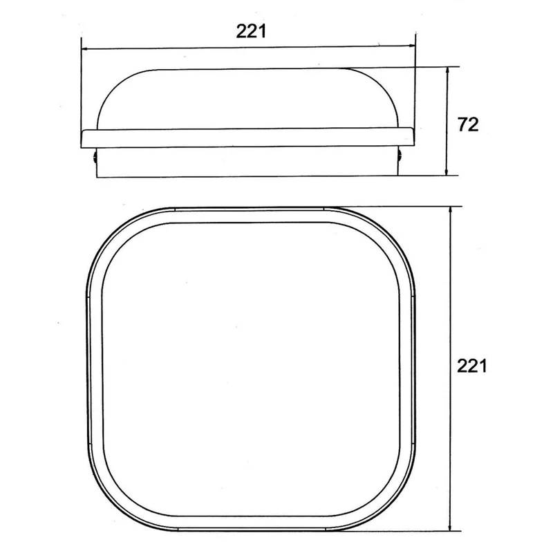 Pack de 10 - Applique LED Murale 20W Blanche Carré IP65