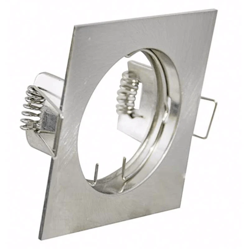 Support Spot LED GU10 Orientable Carré INOX - Pack de 10