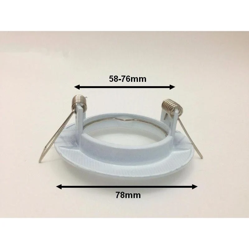 Pack de 10 - Support Spot Encastrable GU10 Rond en Acier Couleur INOX