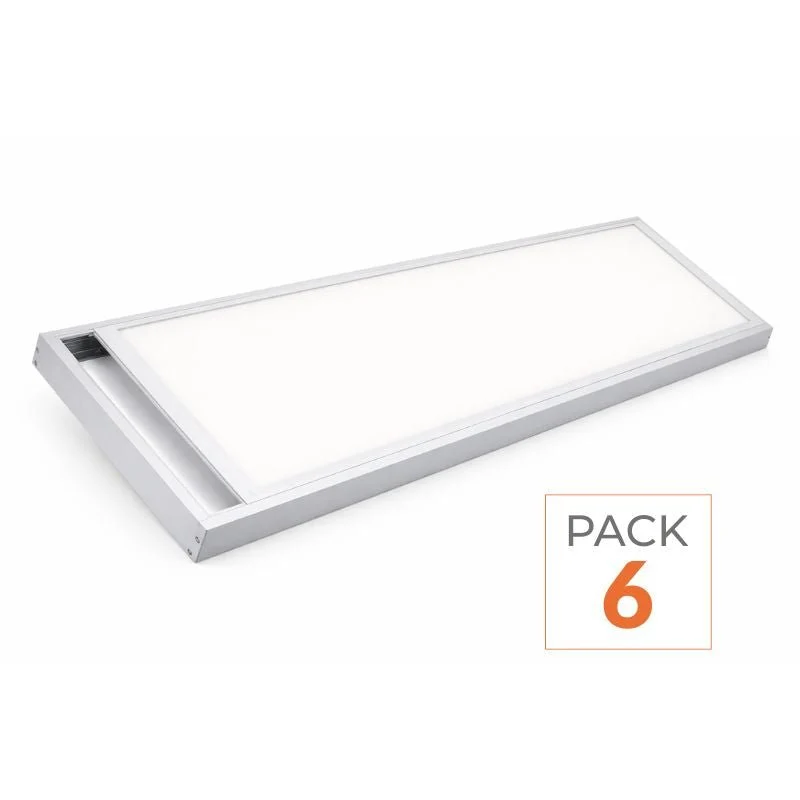 Kit Saillie ALU pour Panneau LED 120x30 Slim - Pack de 6