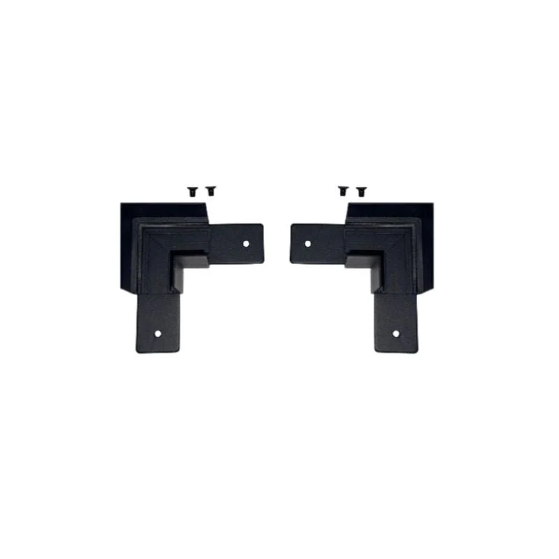 Connecteur Angle 90° pour Rail Magnétique en Saillie Noir + Connecteur Souple