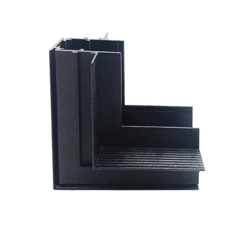 Connecteur Angle Rentrant Pour Rail Magnétique Encastré Noir + Connecteur Souple