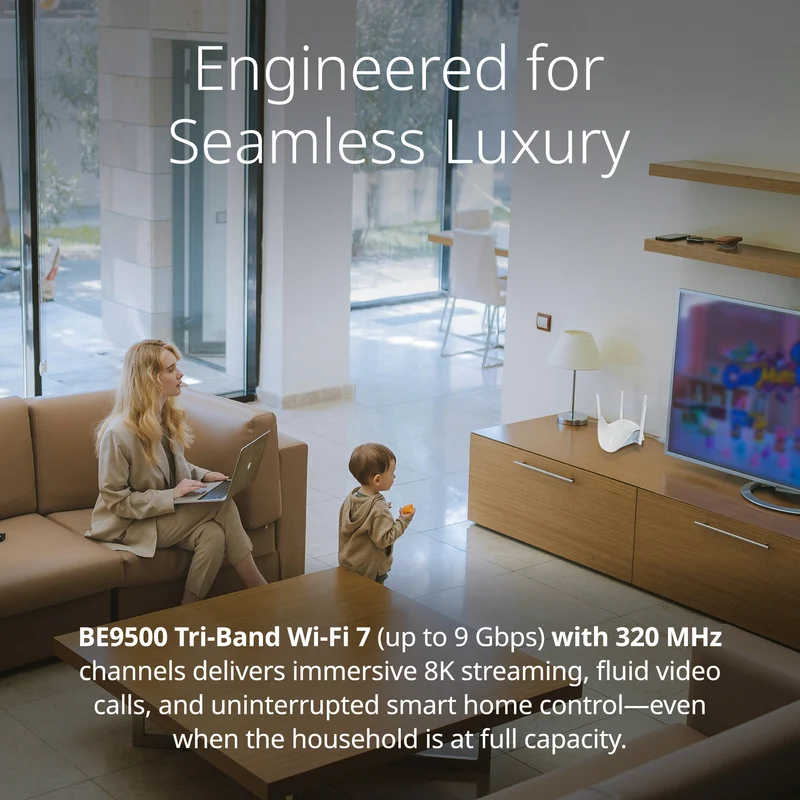 D-Link BE9500 Tri-Band Wi-Fi 7 Smart Router - R95