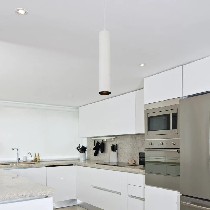 Luminaire Suspendu GU10 IP20 30cm Blanc