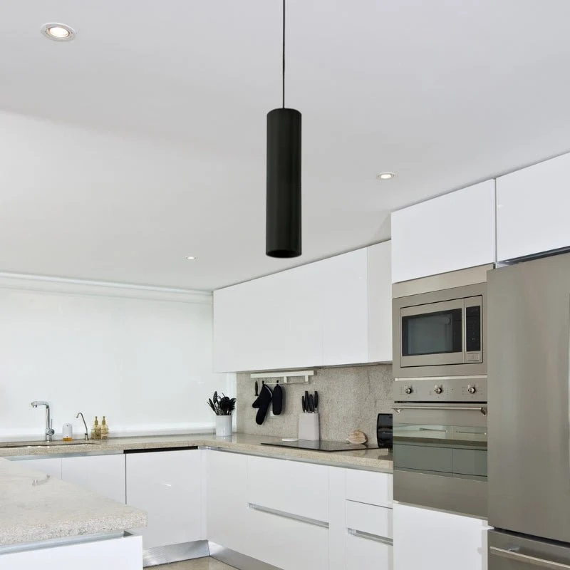 Luminaire Suspendu GU10 IP20 30cm NOIR