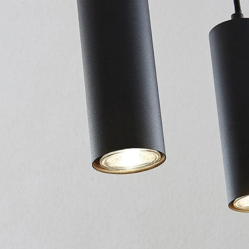 Luminaire Suspendu GU10 IP20 30cm NOIR