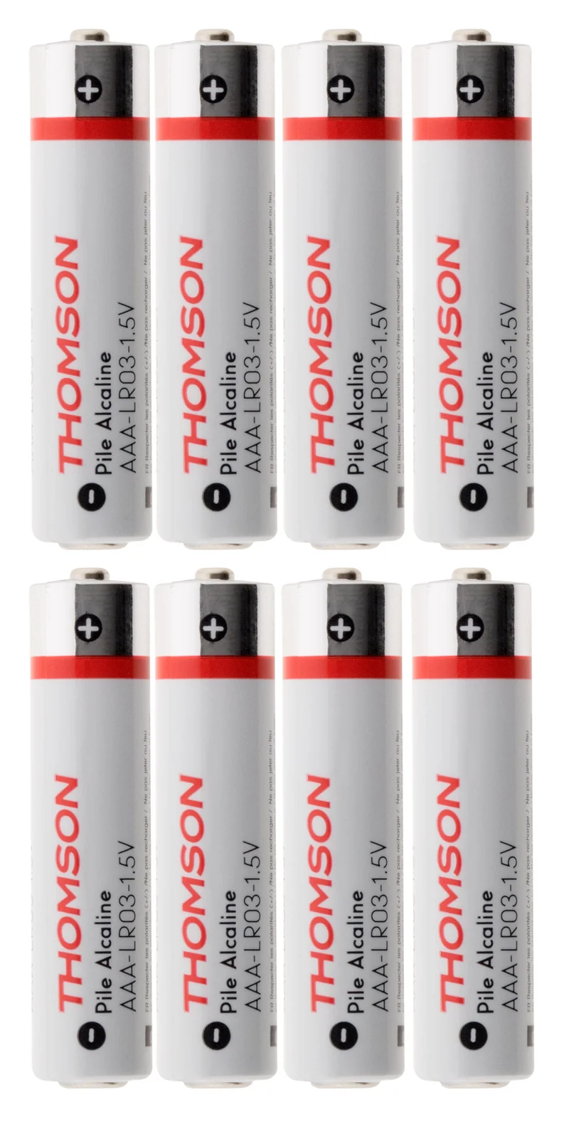 Pack piles alcalines LR03 AAA 1,5V - Thomson
