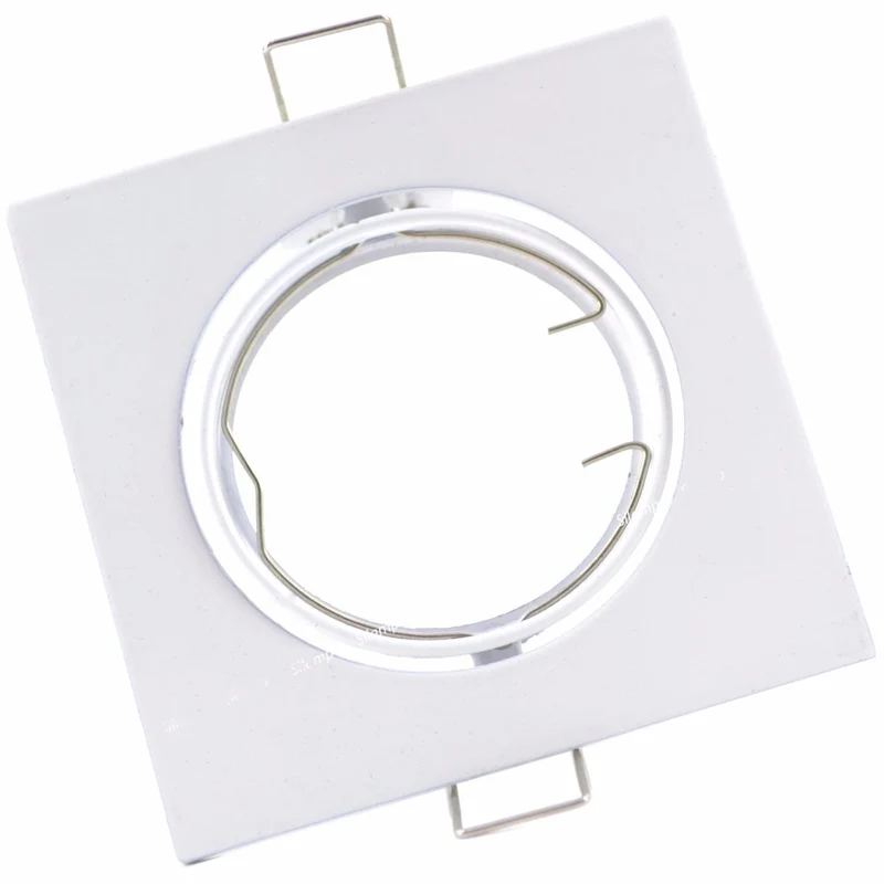 Support Spot Encastrable GU10 LED Orientable Carré BLANC