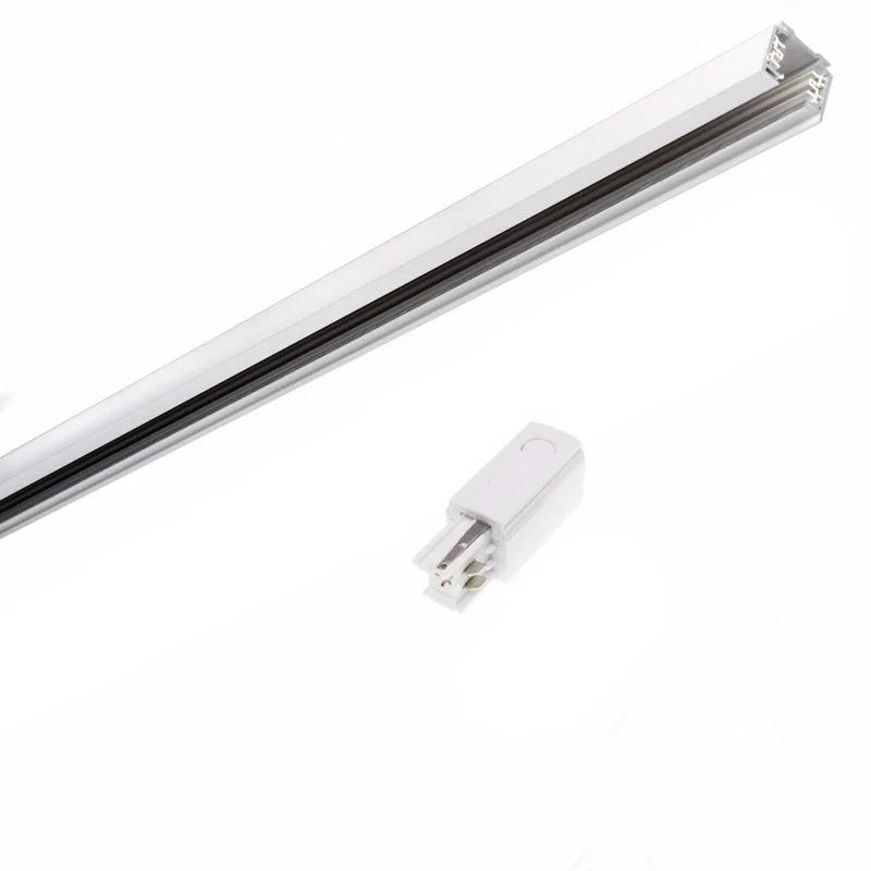 Rail Triphasé pour Spot LED 1m BLANC