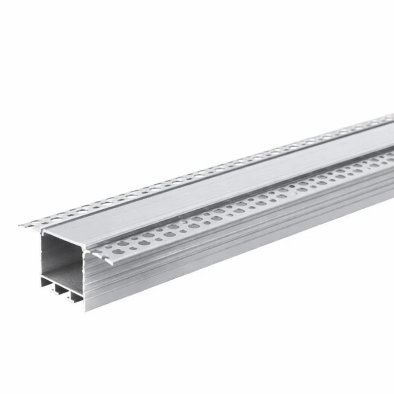 Profilé Encastrable Large 2m Aluminium pour Ruban LED Couvercle Blanc