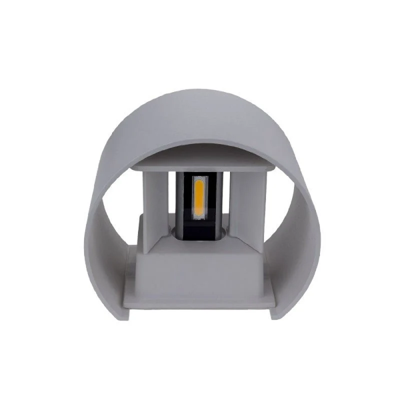 Applique Murale Grise LED 6W IP54 Arrondie